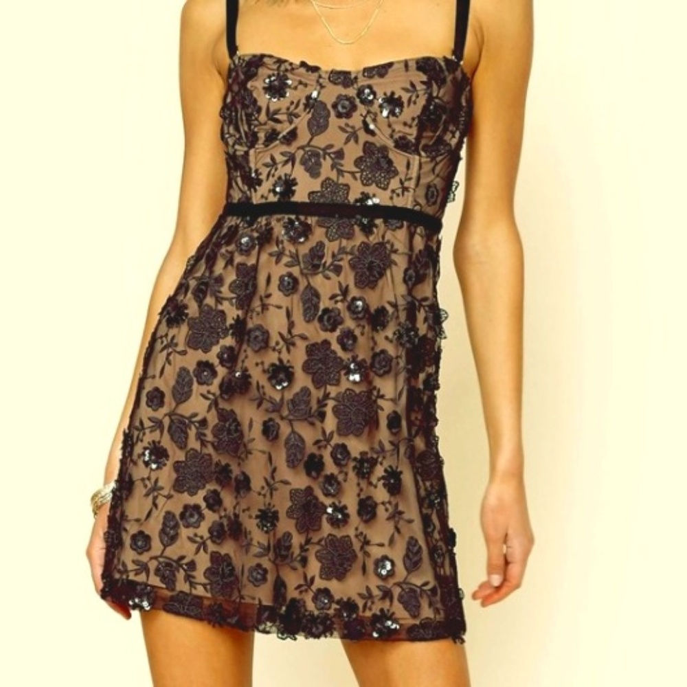 For Love & Lemons Stunning Beatrice Strappy Mini